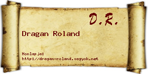 Dragan Roland névjegykártya